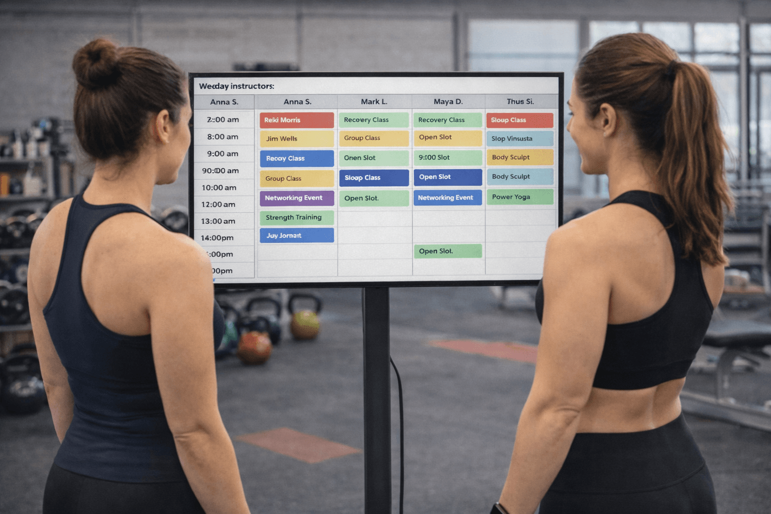Trainer schedules stay visible preview for Fitness studios