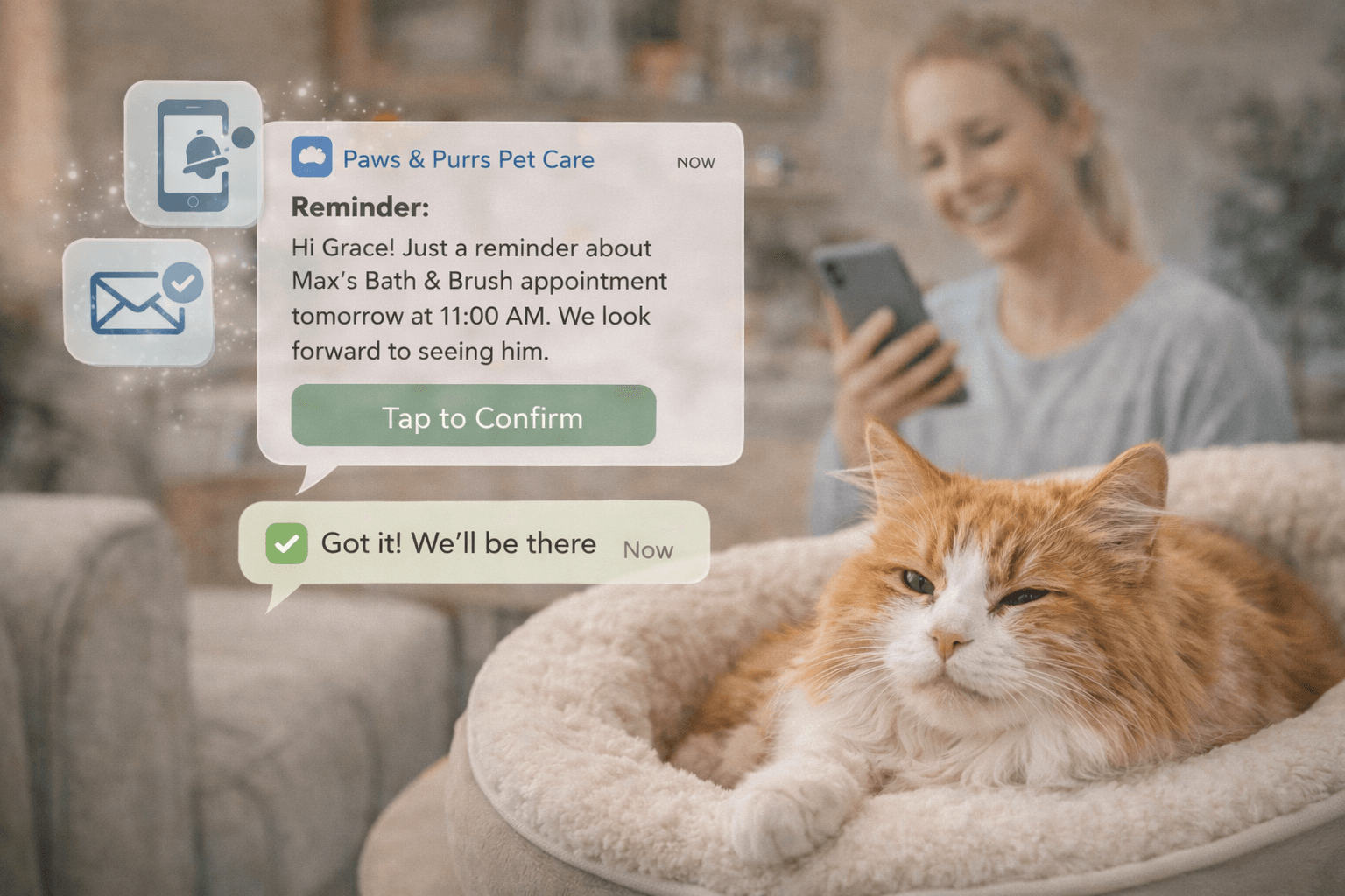 Reminders reduce no-shows preview for Pet care