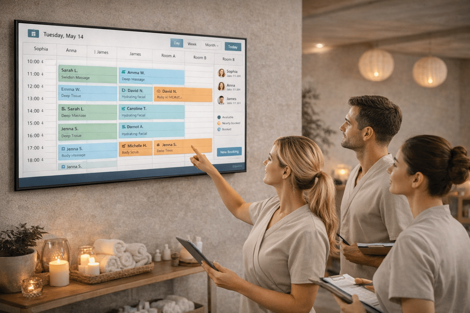 Schedules stay calmer across staff and rooms preview for Wellness spas