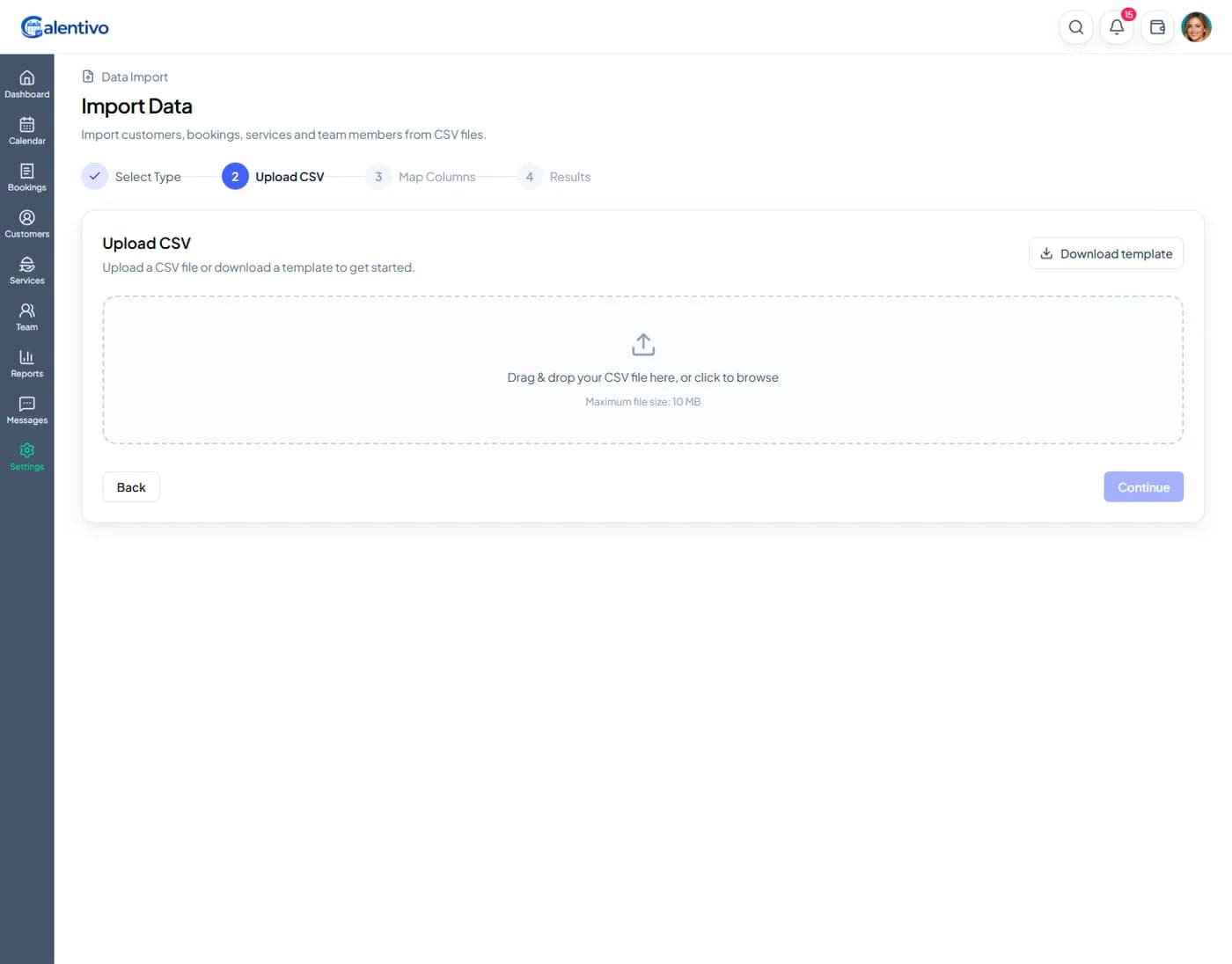 upload csv