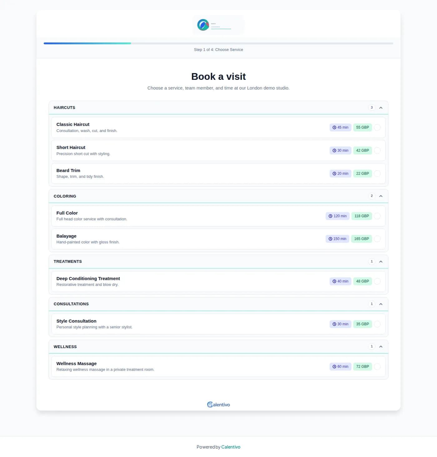 Booking Widget