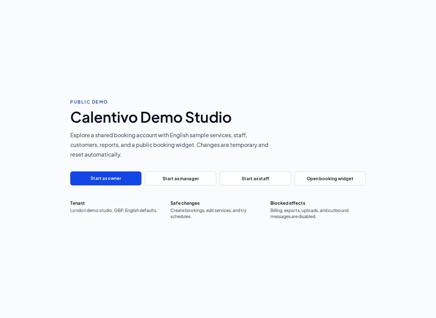 Try Calentivo Without Signing Up